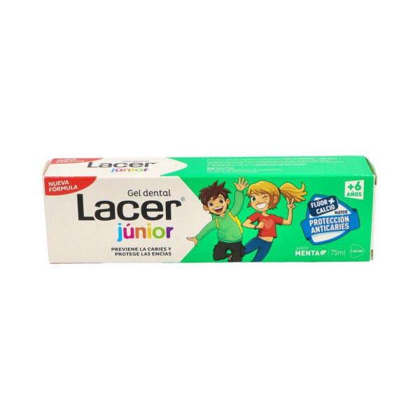 Lacer Junior Gel Dental +6 AÃ±os Menta 75 Ml Ppm 1500 Fluor