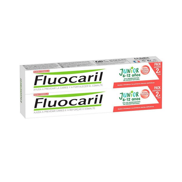 Fluocaril Junior 6-12 años 2x75ml Frutos rojos